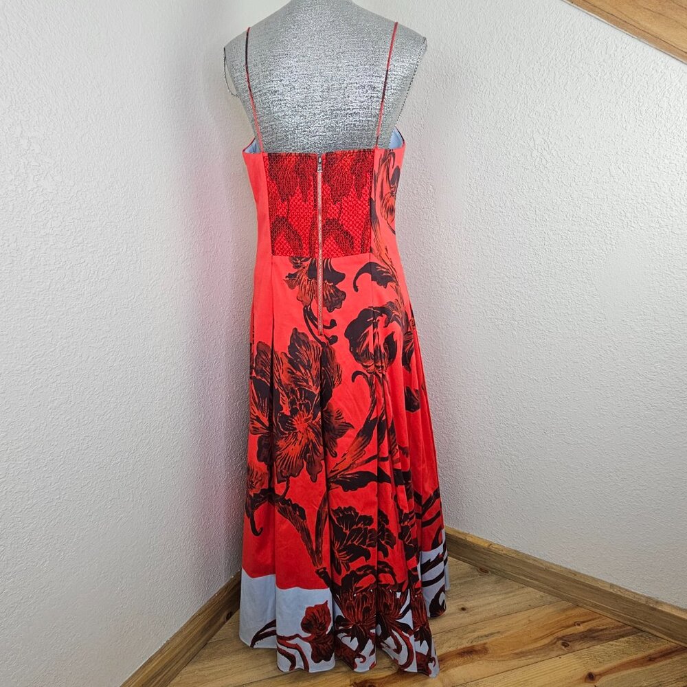 Alice & Olivia By Stacey Benet Isabelle Floral Red Gown Size 14 NEW! - Picture 11 of 16